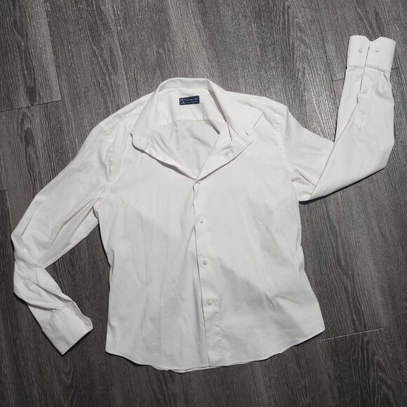 Vintage 90s designer perfect classy white button-up shirt - Picture 7 of 8